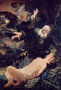 Rembrandt Peale sacrifice of Abraham oil on canvas
